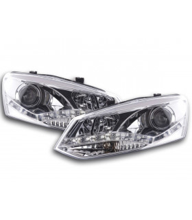 Phares - Phare Daylight LED DRL look VW Polo type 6R 2010- chrome…