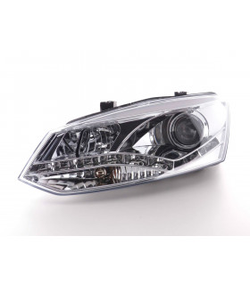 Phares - Phare Daylight LED DRL look VW Polo type 6R 2010- chrome…