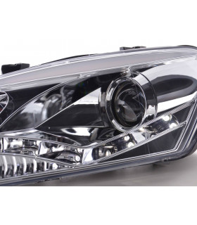 Phares - Phare Daylight LED DRL look VW Polo type 6R 2010- chrome…