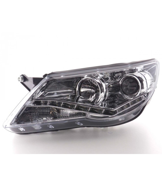 Phares - Phares Daylight LED feux de jour VW Tiguan 07-11 chrome…