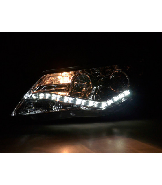 Phares - Phares Daylight LED feux de jour VW Tiguan 07-11 chrome…