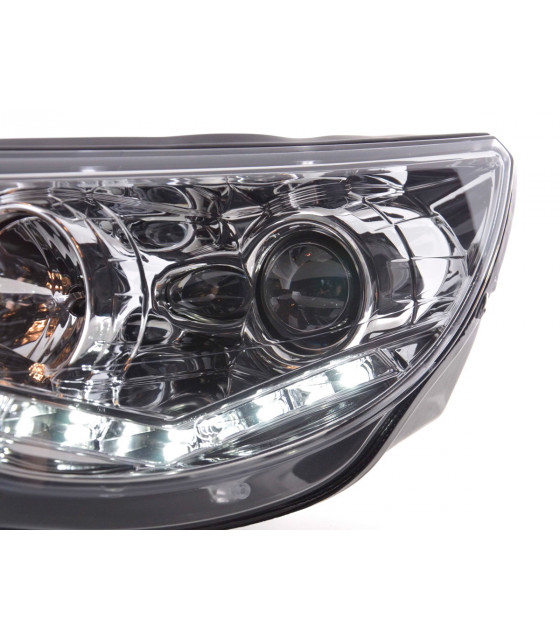 Phares - Phares Daylight LED feux de jour VW Tiguan 07-11 chrome…