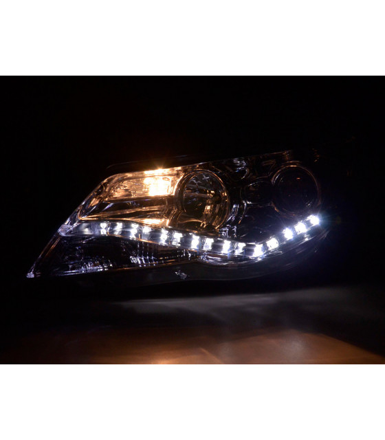 Phares - Phare Daylight LED DRL look VW Tiguan 07-11 chrome…