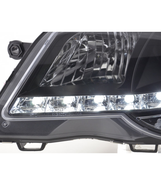 Phares - Phare Daylight LED feux de jour VW Polo 9N3 05-09 noir…