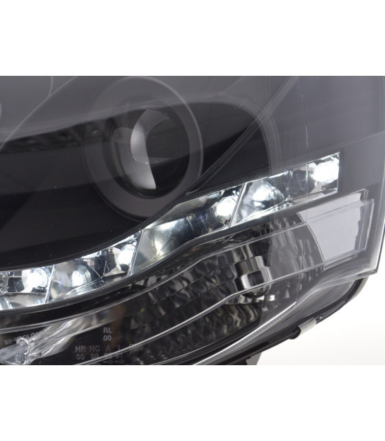 Phares - Phare Daylight LED feux de jour VW Polo 9N3 05-09 noir…