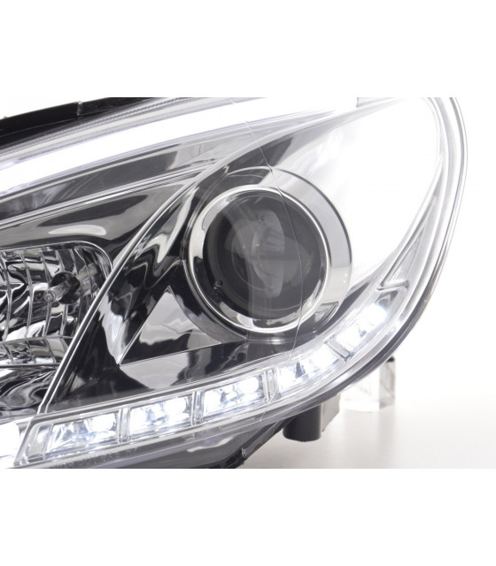 Phares - Phares Daylight LED feux de jour VW Golf 6 08-12 chrome…