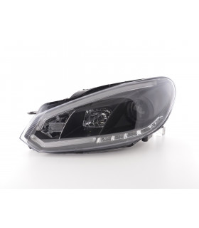 Phares - Phare Daylight LED feux de jour VW Golf 6 08-12 noir…