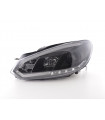 Phares - Phare Daylight LED feux de jour VW Golf 6 08-12 noir…