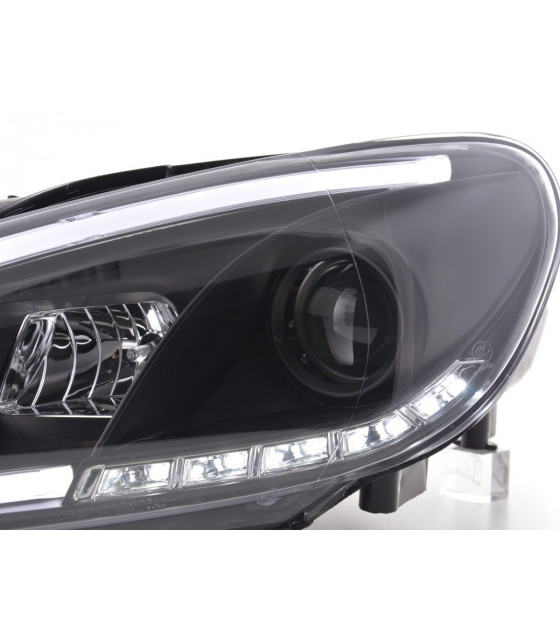 Phares - Phare Daylight LED feux de jour VW Golf 6 08-12 noir…