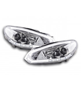 Phares - Phares Daylight LED feux de jour VW Golf 6 08-12 chrome…