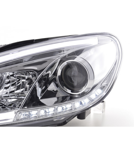 Phares - Phares Daylight LED feux de jour VW Golf 6 08-12 chrome…