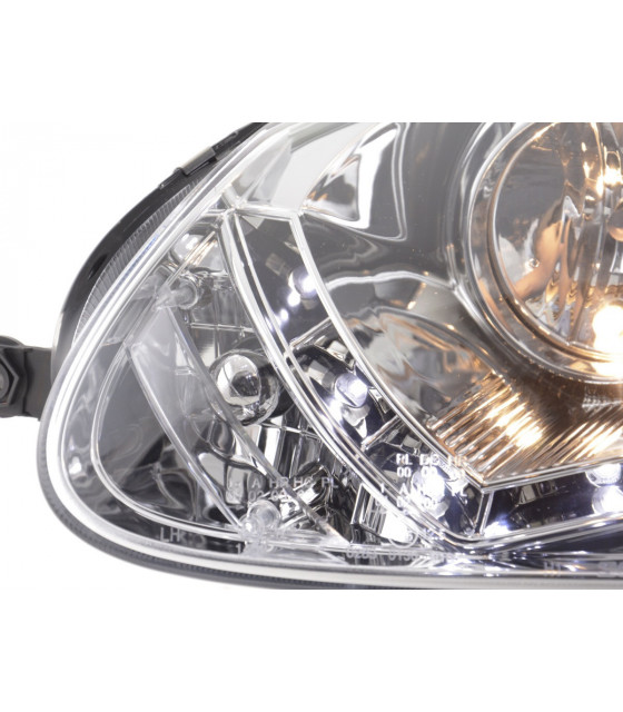 Phares - Phare Daylight à LED DRL look VW Golf 5 type 1K 03-08 chromé pour