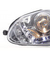 Phares - Phare Daylight à LED DRL look VW Golf 5 type 1K 03-08 chromé pour