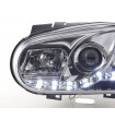 Phares - Phare Daylight LED look DRL VW Golf 4 type 1J 98-03 chromé pour