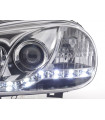 Phares - Phare Daylight LED look DRL VW Golf 4 type 1J 98-03 chromé pour