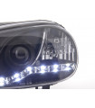 Phares - Phare Daylight LED look DRL VW Golf 4 type 1J 98-03 noir pour conduite