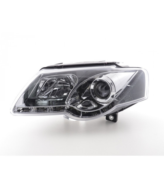 Phares - Phare Daylight LED look DRL VW Passat type 3C 05- chromé pour conduite