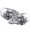 Phares - Phare Daylight LED look DRL VW Polo type 9N3 05-09 chromé pour