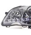 Phares - Phare Daylight LED look DRL VW Polo type 9N3 05-09 chromé pour