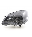 Phares - Phare Daylight LED look DRL VW Polo type 9N3 05-09 noir pour conduite