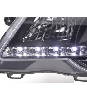 Phares - Phare Daylight LED look DRL VW Polo type 9N3 05-09 noir pour conduite