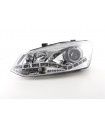 Phares - Phare Daylight LED look DRL VW Polo type 6R 2010- chromé pour conduite