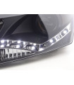 Phares - Phare Daylight LED look DRL VW Polo type 6R 2010- noir pour conduite à