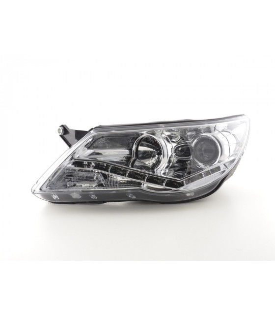 Phares - Phare Daylight LED DRL look VW Tiguan 07-11 chromé pour conduite à