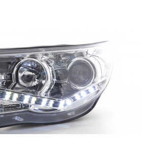 Phares - Phare Daylight LED DRL look VW Tiguan 07-11 chromé pour conduite à