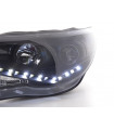 Phares - Phare Daylight LED look DRL VW Tiguan 07-11 noir pour conduite à