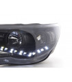 Phares - Phare Daylight LED look DRL VW Tiguan 07-11 noir pour conduite à