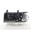 Phares - Phare Daylight LED look DRL Bus VW type T4 90-96 noir pour conduite à