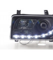 Phares - Phare Daylight LED look DRL Bus VW type T4 90-96 noir pour conduite à