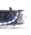 Phares - Phare Daylight LED look DRL Bus VW type T4 90-96 noir pour conduite à