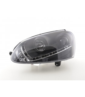 Phares - Phare Daylight LED feux diurnes VW Golf 5 type 1K 03-08 noir pour