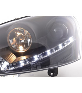 Phares - Phare Daylight LED feux diurnes VW Golf 5 type 1K 03-08 noir pour