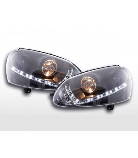 Phares - Phare Daylight LED feux diurnes VW Golf 5 type 1K 03-08 noir pour