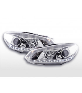 Phares - Phare Daylight LED Feux de jour LED VW Golf 6 type 1K 08- chrome pour