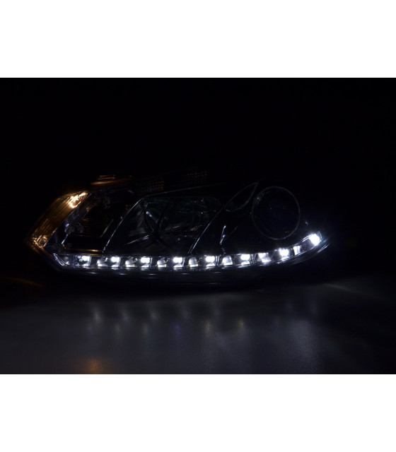 Phares - Phare Daylight LED Feux de jour LED VW Golf 6 type 1K 08- chrome pour