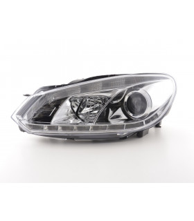 Phares - Phare Daylight LED Feux de jour LED VW Golf 6 type 1K 08- chrome pour