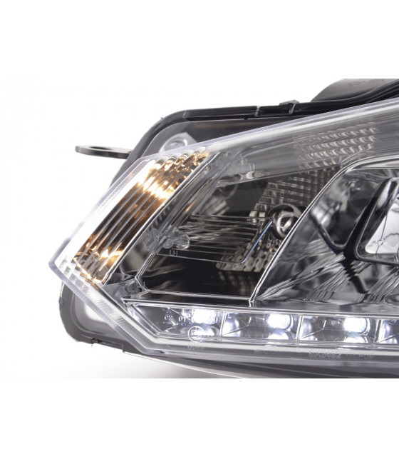 Phares - Phare Daylight LED Feux de jour LED VW Golf 6 type 1K 08- chrome pour