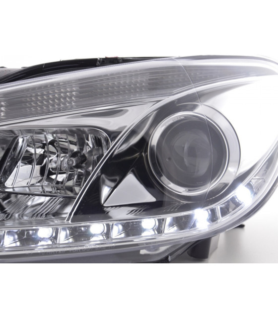 Phares - Phare Daylight LED Feux de jour LED VW Golf 6 type 1K 08- chrome pour