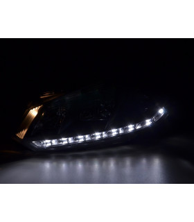 Phares - Phare Daylight LED feux diurnes VW Golf 6 type 1K 08- noir pour