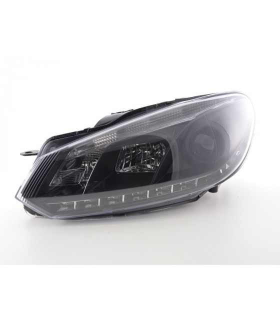 Phares - Phare Daylight LED feux diurnes VW Golf 6 type 1K 08- noir pour