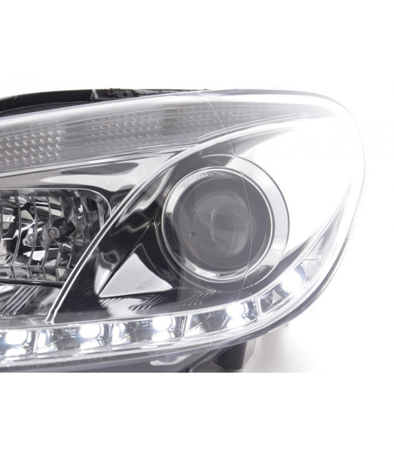 Phares - Phare Daylight LED Feux de jour LED VW Golf 6 type 1K 08- chrome pour