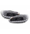 Phares - Phare Daylight LED feux diurnes VW Golf 6 type 1K 08- noir pour