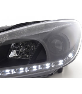 Phares - Phare Daylight LED feux diurnes VW Golf 6 type 1K 08- noir pour