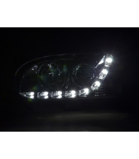 Phares - Phare Daylight LED feux de jour VW Golf 3 91-97 chrome pour conduite à