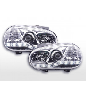 Phares - Phare Daylight LED Feux de jour LED VW Golf 4 97-03 chromé pour