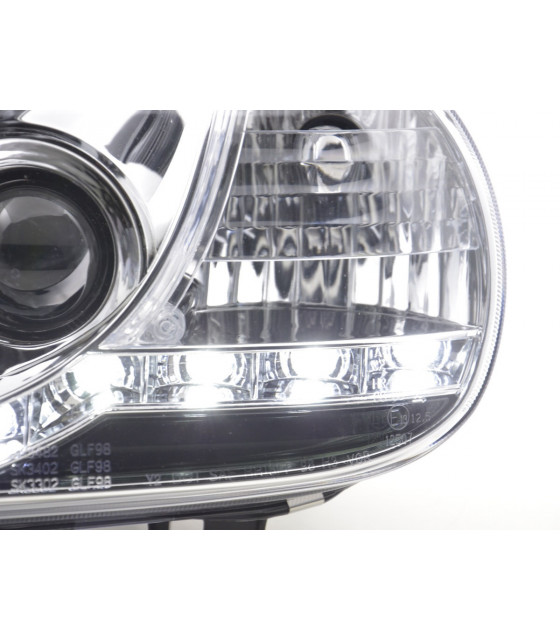 Phares - Phare Daylight LED Feux de jour LED VW Golf 4 97-03 chromé pour